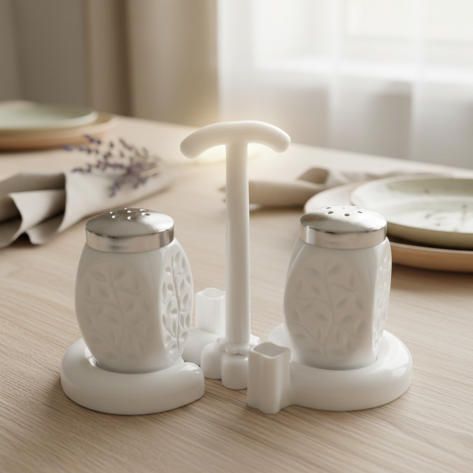 Premium Kitchen Salt and Sugar Pot Set – Stylish Aluminium Storage